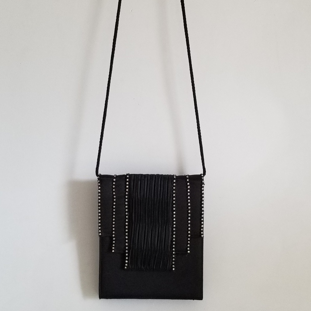 Sophistuque Evening Purse Black & Clear Crystals